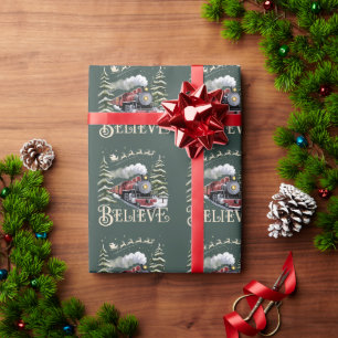 Polar Express Kerstcadeau Geloof Kerstmis Winter Cadeaupapier