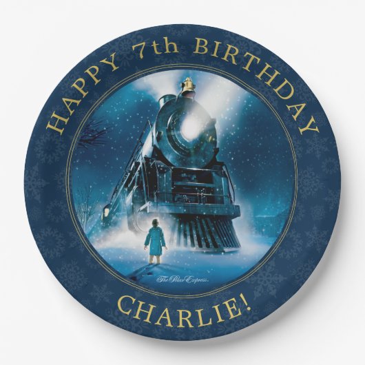 Polar Express Pajama Slumber Party Paper Plate Papieren Bordje (Voorkant)