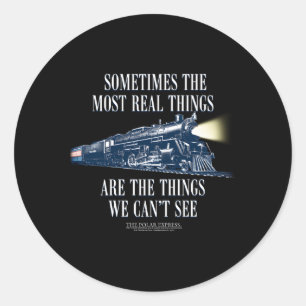 Polar Express Train Ronde Sticker