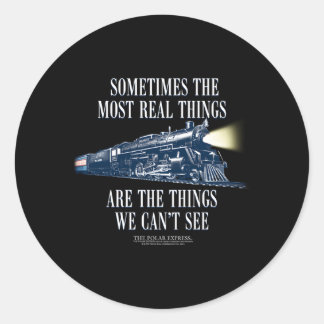 Polar Express Train Ronde Sticker