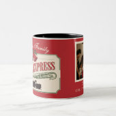 Polar Express trein avontuur gelooft in Kerstmis Tweekleurige Koffiemok (Center)