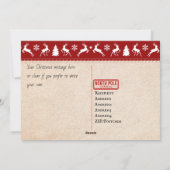 Polar Express Trein naar de Noordpool Ticket Feestdagenkaart (Achterkant)