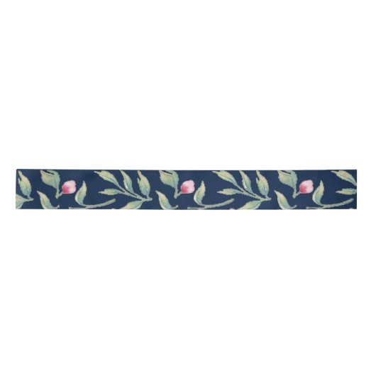 Polar Night Blue Wedding Satin Ribbon Lint (Voorkant)