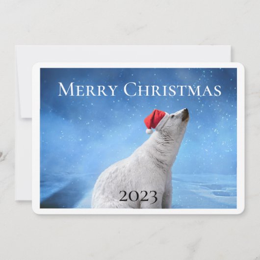 Polar Ours Photo Noël Cartes de voeux (Devant)
