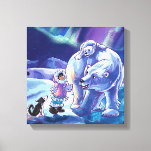 Polar Pals Canvas Afdruk
