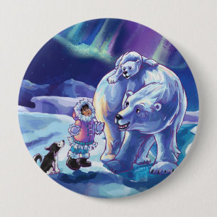 Polar Pals Ronde Button 4,0 Cm