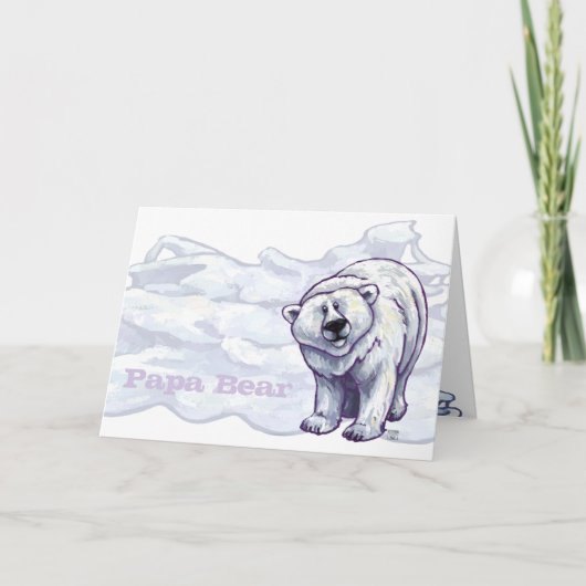Polar Papa Beer Wenskaart Kaart (Voorkant)