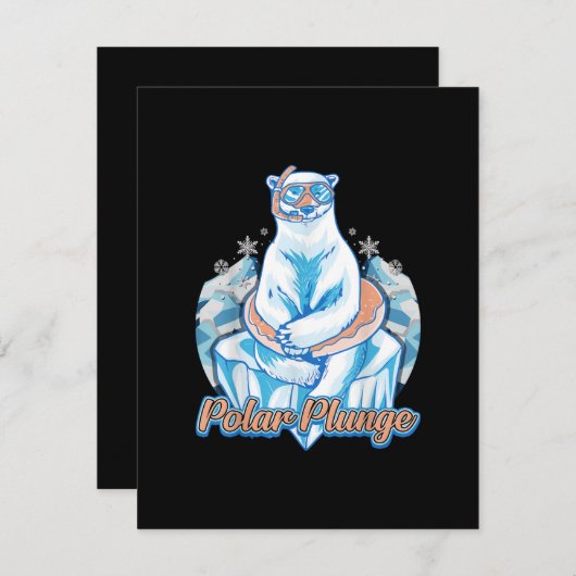 Polar Plunge Ice Jump Funny Polar Beer Winter Swim Kaart (Voorkant / Achterkant)