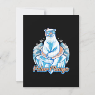 Polar Plunge Ice Jump Funny Polar Beer Winter Swim Kaart