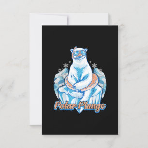 Polar Plunge Ice Jump Funny Polar Beer Winter Swim Kaart