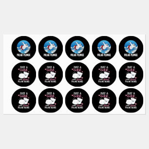 Polar Plunge Ice Jump Funny Polar Beer Winter Swim Labels