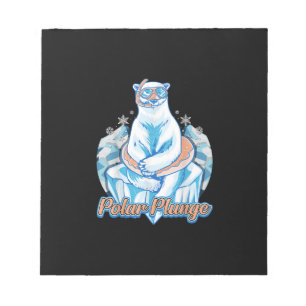 Polar Plunge Ice Jump Funny Polar Beer Winter Swim Notitieblok