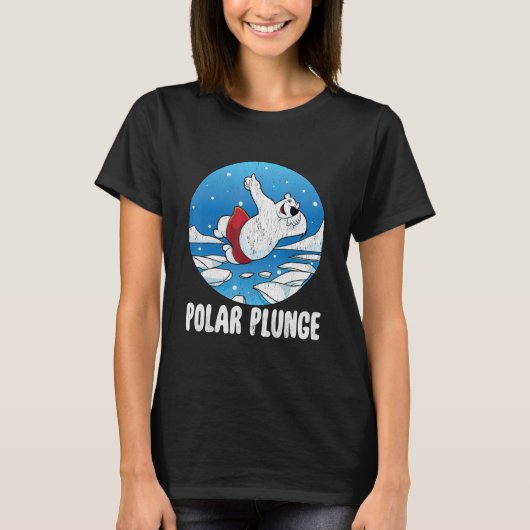 Polar Plunge Ice Jump Funny Polar Beer Winter Swim T-shirt (Voorkant)