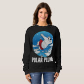 Polar Plunge Ice Jump Funny Polar Beer Winter Swim Trui (Voorkant volledig)