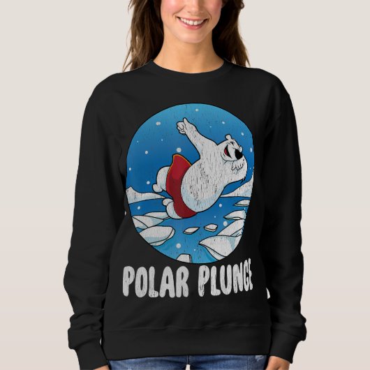 Polar Plunge Ice Jump Funny Polar Beer Winter Swim Trui (Voorkant)