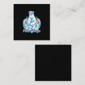 Polar Plunge Ice Jump Funny Polar Beer Winter Swim Vierkante Visitekaartje (Voorkant / Achterkant)