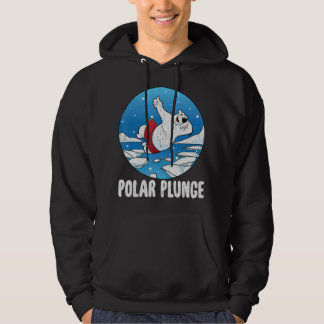 Polar Plunge Ice Jump Funny Polar Winter Hoodie