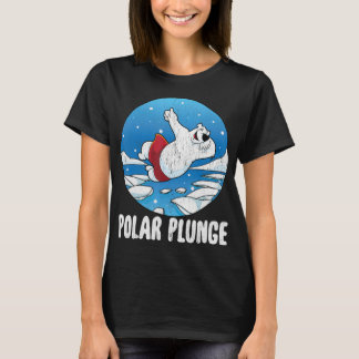 Polar Plunge Ice Jump Funny Polar Winter T-shirt