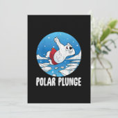 Polar Plunge Ice Jump Polar Beer Winter Swim Feestdagenkaart (Staand voorkant)