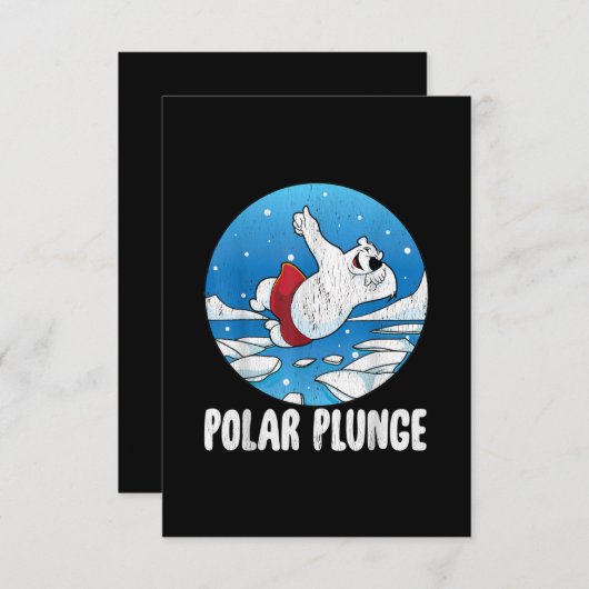 Polar Plunge Ice Jump Polar Beer Winter Swim Informatiekaartje (Voorkant / Achterkant)