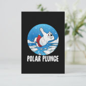 Polar Plunge Ice Jump Polar Beer Winter Swim Informatiekaartje (Staand voorkant)