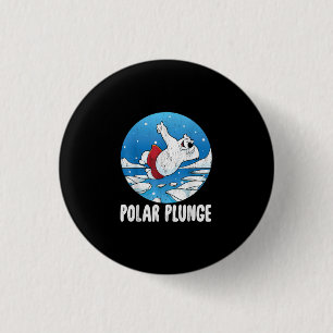 Polar Plunge Ice Jump Polar Beer Winter Swim Ronde Button 3,2 Cm