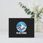 Polar Plunge Ice Jump Polar Beer Winter Swim Uitnodiging Briefkaart (Staand voorkant)