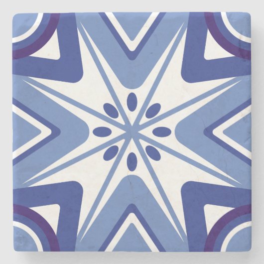 Polar Starburst Stenen Onderzetter (Voorkant)