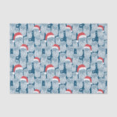 Polar uilen in Kerstmis Tissuepapier (Voorkant)