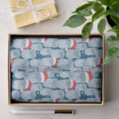 Polar uilen in Kerstmis Tissuepapier (Geschenk)