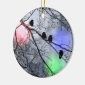 Polar Winter Crows Keramisch Ornament (Links)