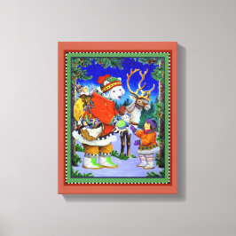 Polarbear Gift Canvas Afdruk