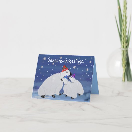 Polarberen Winter Kaarten (Voorkant)