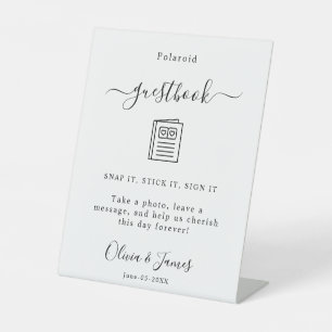 Polaroid gastenboek bord sjabloon Huwelijksbord, Reclamebord Met Voetstuk