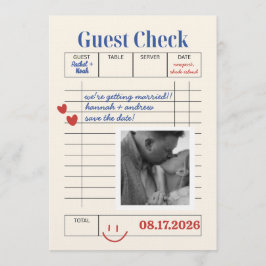 POLAROID Guest Check Save The Date Kaart