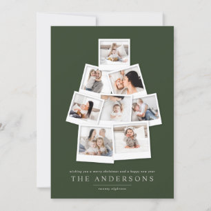 Polaroid kerstboom multi foto vakantie kaart