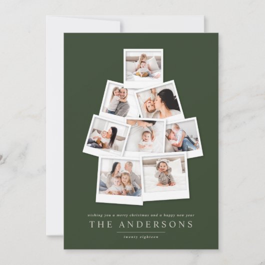 Polaroid sapin de Noël multi photo carte de vacanc (Devant)
