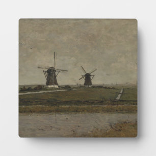 Polder met molens in de buurt van Overschie Fotoplaat