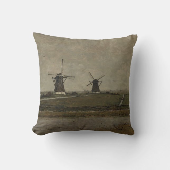 Polder met molens in de buurt van Overschie Kussen (Voorkant)