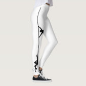Pole Dance Black & White-Leggings met Silhouette Leggings (Rechts)