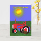 Pôle de pêche de la fête du Père et carte de tract (Fleur jaune)