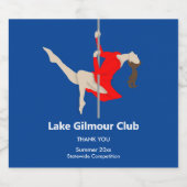 Pole Fitness Bier Etiket (Enkel label)