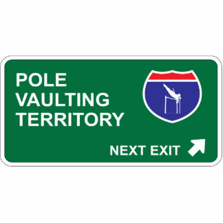 Pole met volgende uitgang fotobeeldje ornament