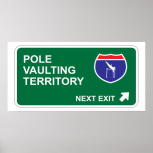 Pole met volgende uitgang poster