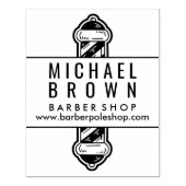 Pole Modern Simple Elegant Barber Rubberstempel (Afrduk)