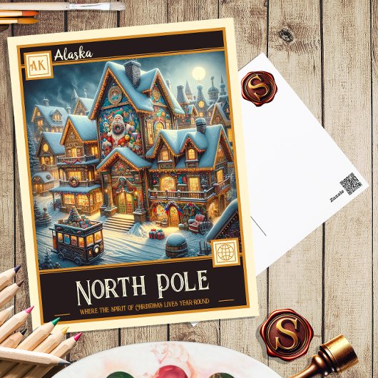 Pôle Nord, Alaska | Carte postale ancienne