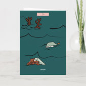 Pôle Nord Crise climatique Carte de Noël amusante (Dos)