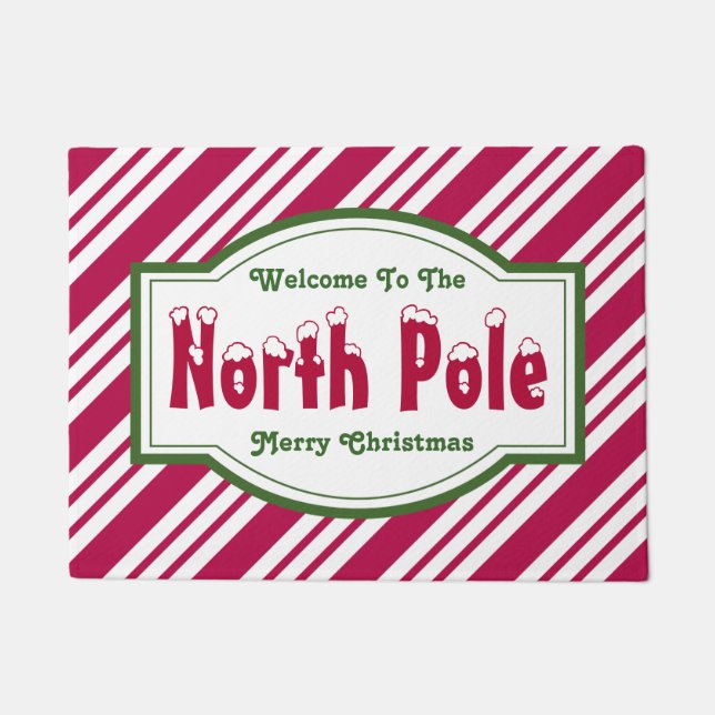 Pôle Nord de Noël Bienvenue tapis de porte (Devant)
