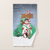Pôle Nord Snowman Dragon Penguin Noël (Serviette à main)