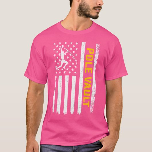Pole Vault Amerikaanse vlag Pool Vault T-shirt (Voorkant)